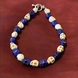 Glass skull bracelet